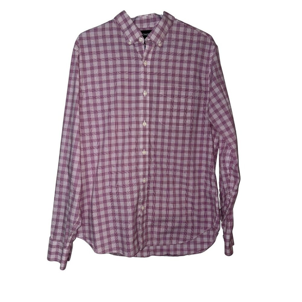 Bonobos Men's Standard Fit Long-Sleeve Plaid Button-Down Golf Shirt Size Medium